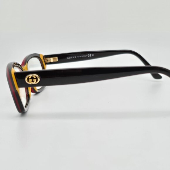 Gucci GG3607 7EH Brown Red Yellow Gold Eyeglasses Frame w/ Case Italy 52-15-140 - Picture 4 of 16